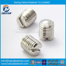 DIN551 Stainless steel slotted set screw with flat head